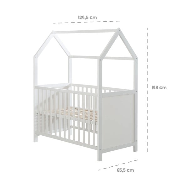 Fehér babaágy 60x120 cm – Roba-image-4