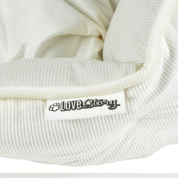 Krémszínű fekhely kutyáknak ø 40 cm – Love Story-image-1