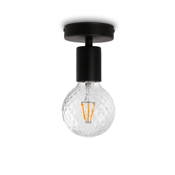 Cero Basic Globe Clear fekete mennyezeti lámpa izzóval - Bulb Attack
