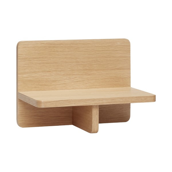 Natúr színű fali polc tölgyfa dekorral 35 cm Less – Hübsch