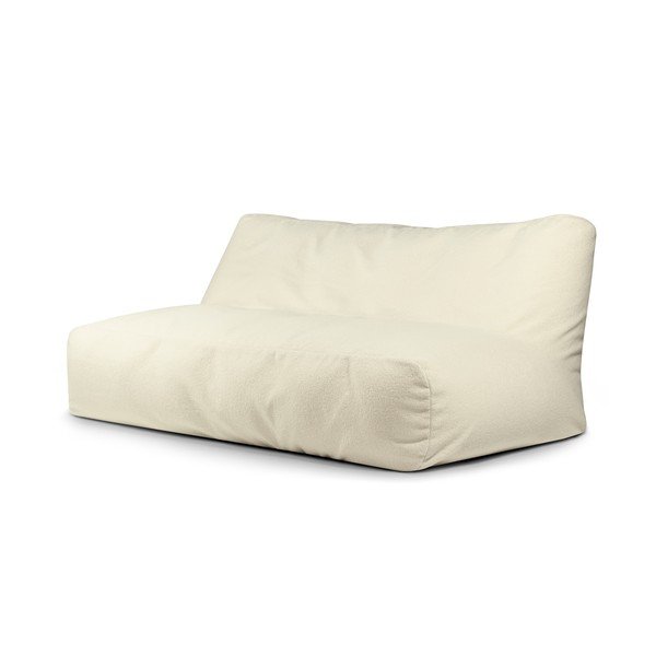 Krémszínű buklé babzsákfotel Sofa Tube 190 – SLOWDOWN