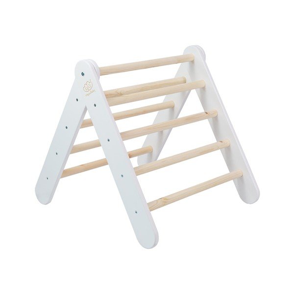 Fehér borovi fenyő pikler háromszög 60x60x60 cm Montessori – Meowbaby