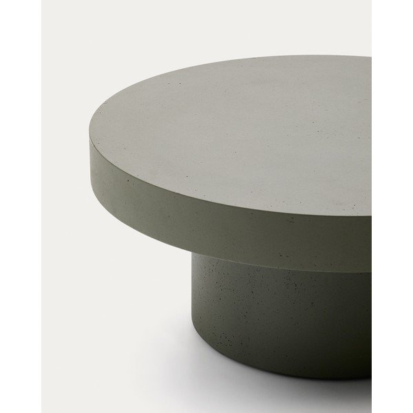 Beton kerek kerti dohányzóasztal ø 66 cm Aiguablava – Kave Home-image-3