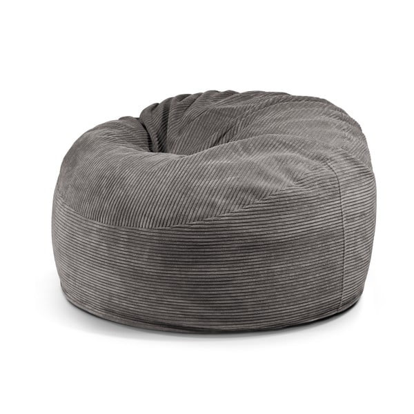 Sötétszürke kordbársony babzsákfotel Om 110 – SLOWDOWN