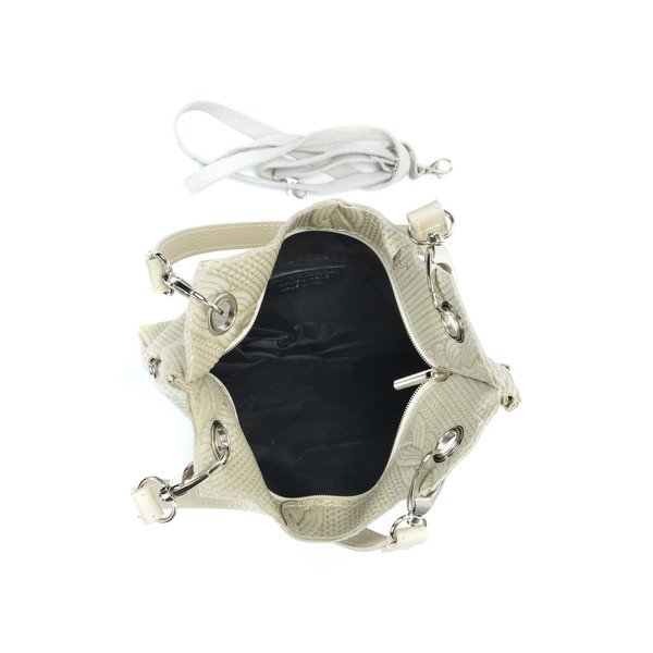 Farria szürke-bézs bőr kézitáska - Mangotti Bags-image-4