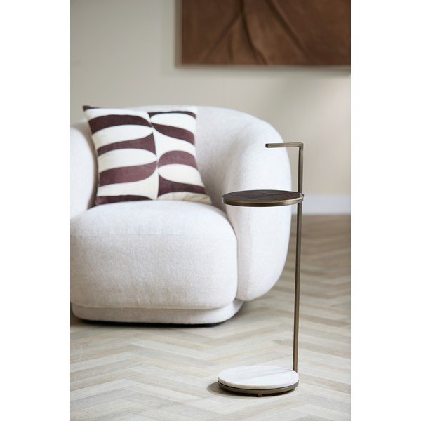 Kerek tárolóasztal márvány asztallappal ø 26 cm Leda – Light & Living-image-1