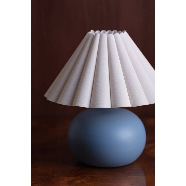 Fehér-kék kerámia asztali lámpa (magasság 34 cm) Crasso – Jotex-image-2