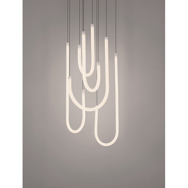 Fehér-matt fekete acél LED dimmelhető függőlámpa akrilüveg búrával ø 50 cm Topaz – Nova Luce-image-2