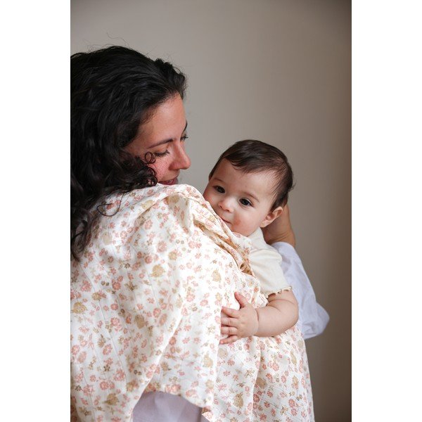 Bézs bio pamut pelenka 120x120 cm Augusta – Cam Cam Copenhagen-image-1