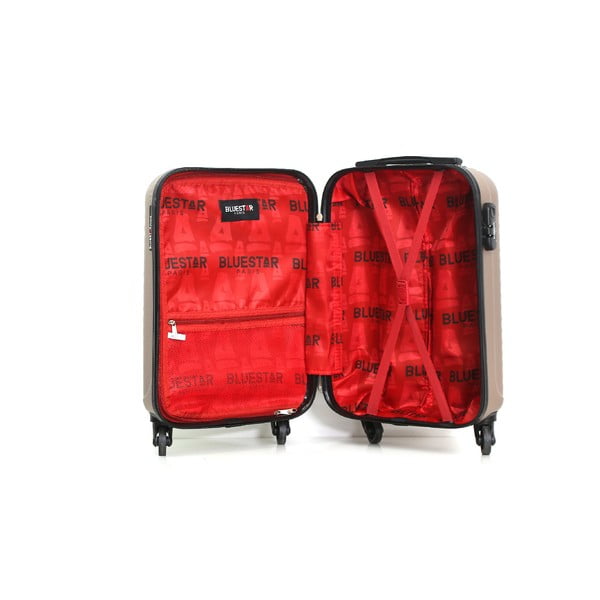 Atlanta bézs gurulós bőrönd, 32 l - Bluestar-image-1