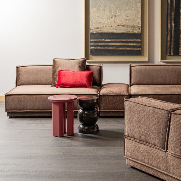 Fényes kerek tárolóasztal ø 40 cm Orivo – WOOOD-image-1