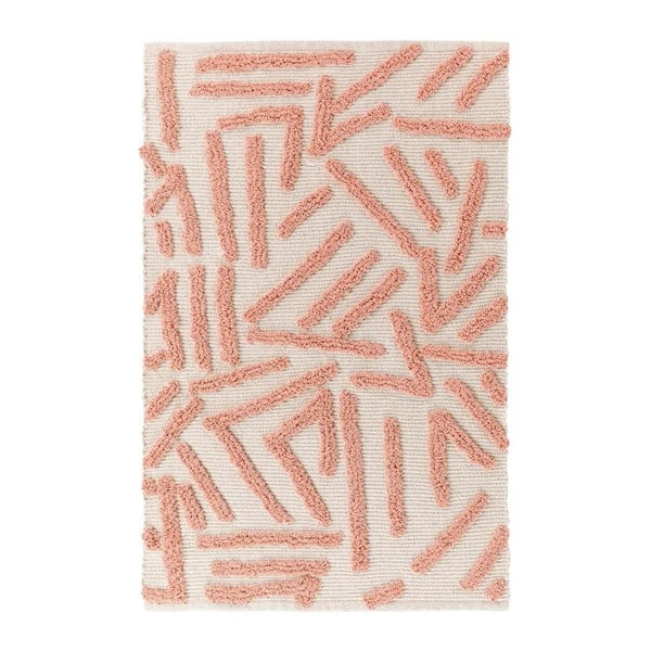 Rózsaszín-krémszínű mosható szőnyeg 60x90 cm Athena – douceur d'intérieur