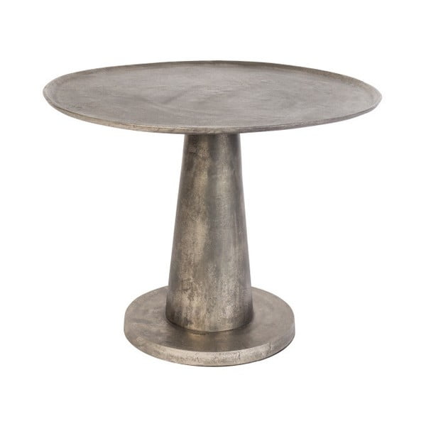 Brute ezüstszínű fém tárolóasztal, ⌀ 63 cm - Dutchbone