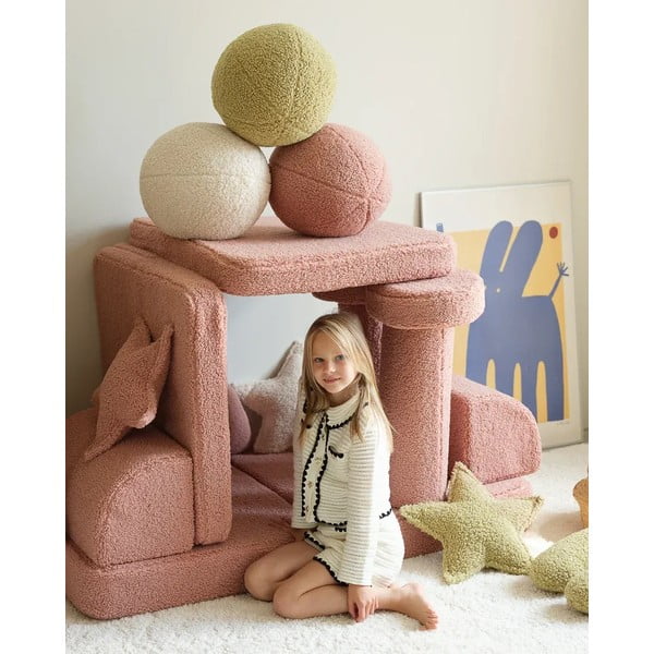 Zöld buklé párna gyerek kanapéhoz Ball – Wigiwama-image-2