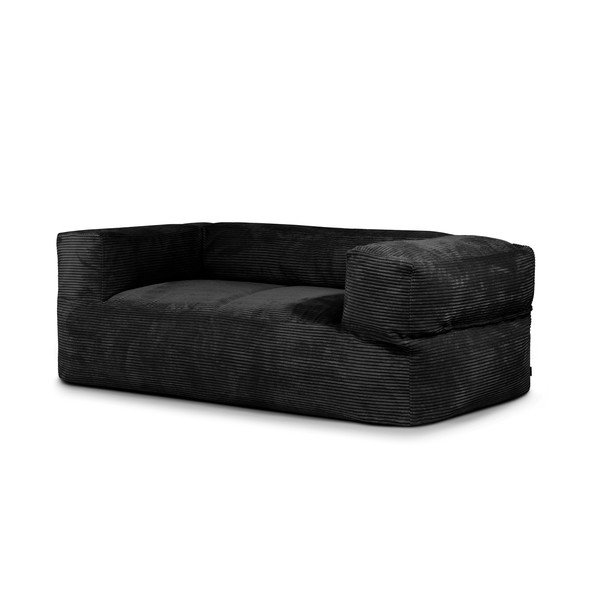 Fekete kordbársony babzsákfotel Sofa MooG – SLOWDOWN