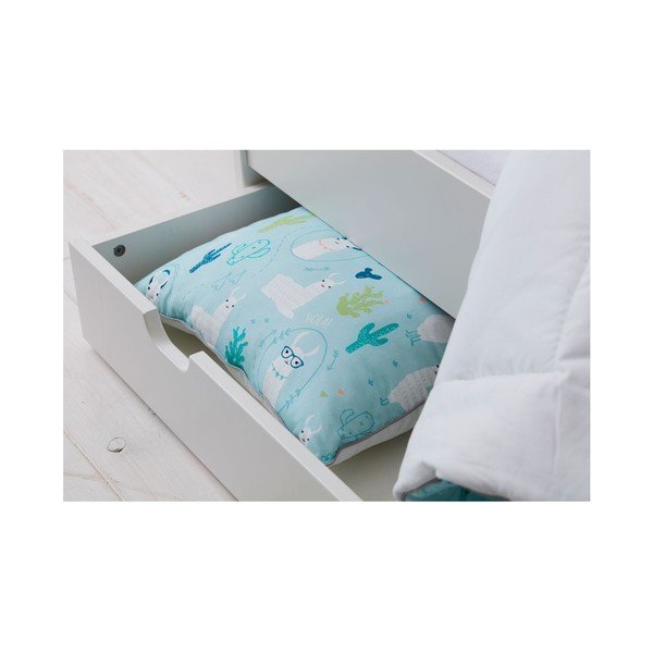 Llamas kék gyerekpárna, 40 x 55 cm - Pinio-image-1