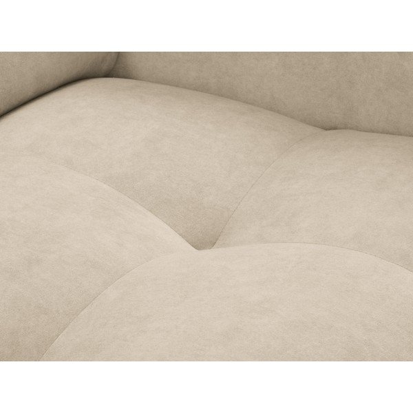 Nico bézs állítható sarokkanapé bársonyhuzattal, bal oldalas - Milo Casa-image-1