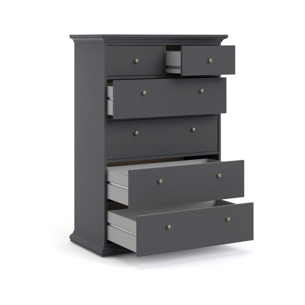 Szürke magas komód 96x140 cm Paris – Tvilum-image-4