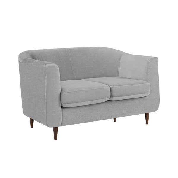 Glam szürke bársonykanapé,125 cm - Kooko Home-image-4