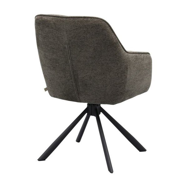 Sötétszürke kárpitozott karfás étkezőfotel Avola – Unique Furniture-image-4