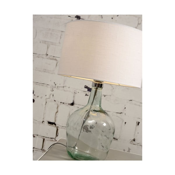 Murano újrahasznosított üvegből készült asztali lámpa sötétszürke búrával, ⌀ 47 cm - Good&Mojo-image-4