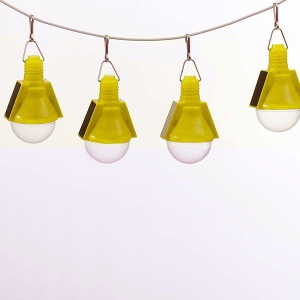 4 darab sárga napelemes izzó - InnovaGoods