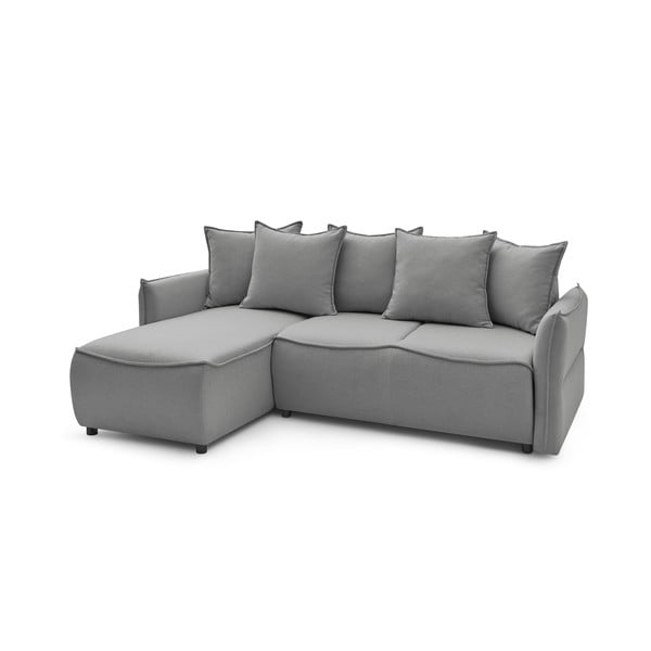 Világosszürke kinyitható sarokkanapé (bal oldali) Leon – Bobochic Paris-image-3