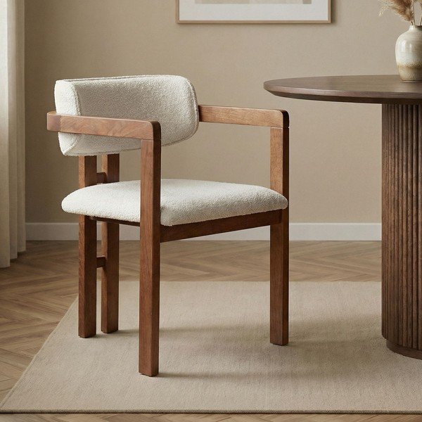 Fehér karfás étkezőfotel Toscana – Kalune Design-image-1