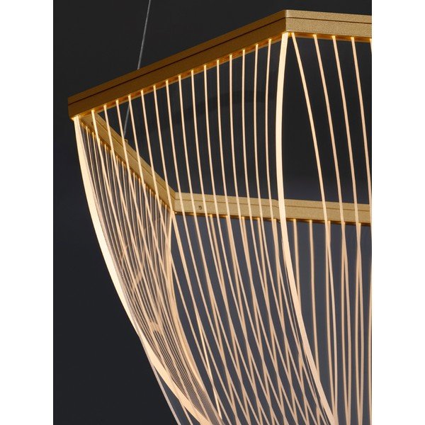 Aranyszínű alumínium LED dimmelhető függőlámpa akrilüveg búrával ø 52 cm Valentin – Nova Luce-image-2