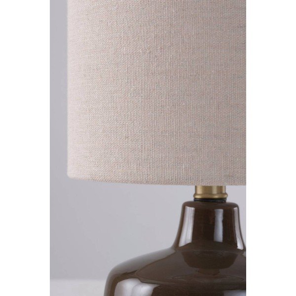 Barna-krémszínű kerámia asztali lámpa (magasság 29 cm) Laila – Jotex-image-3
