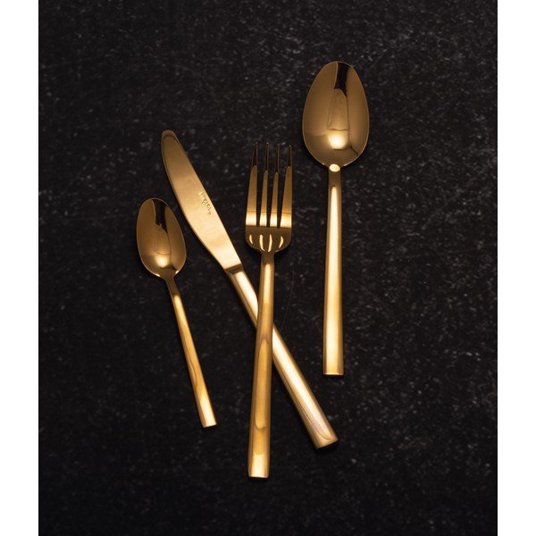 Aranyszínű rozsdamentes acél evőeszköz készlet 16 db-os Mikasa Diseno - Kitchen Craft-image-2