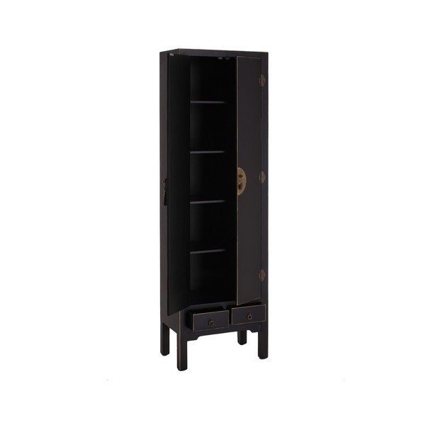 Fekete ruhásszekrény 55x185 cm Oriente – Ixia-image-2