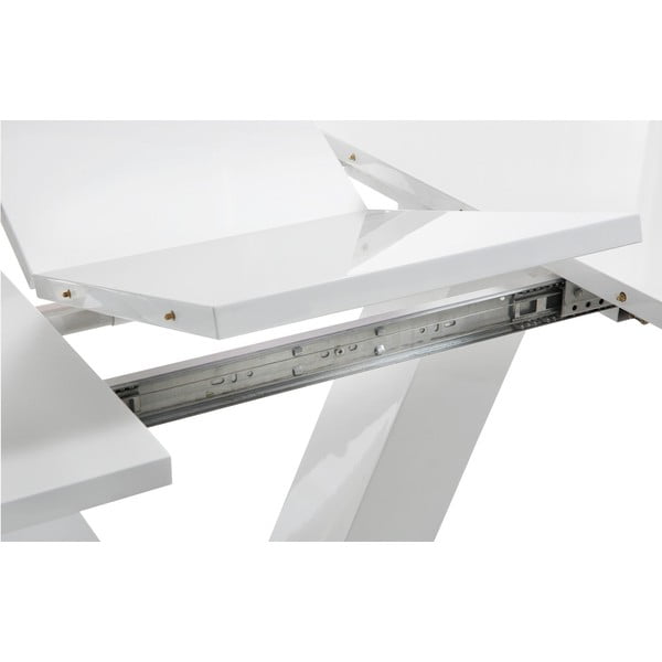 Fényes bővíthető étkezőasztal hosszabbító asztallappal 90x140 cm Aaron – Støraa-image-3