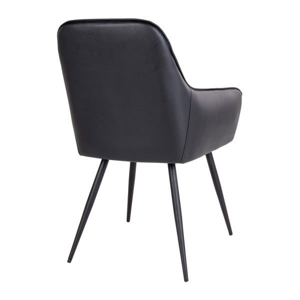 Fekete kárpitozott karfás étkezőfotel szett 2 db-os Harbo – House Nordic-image-4