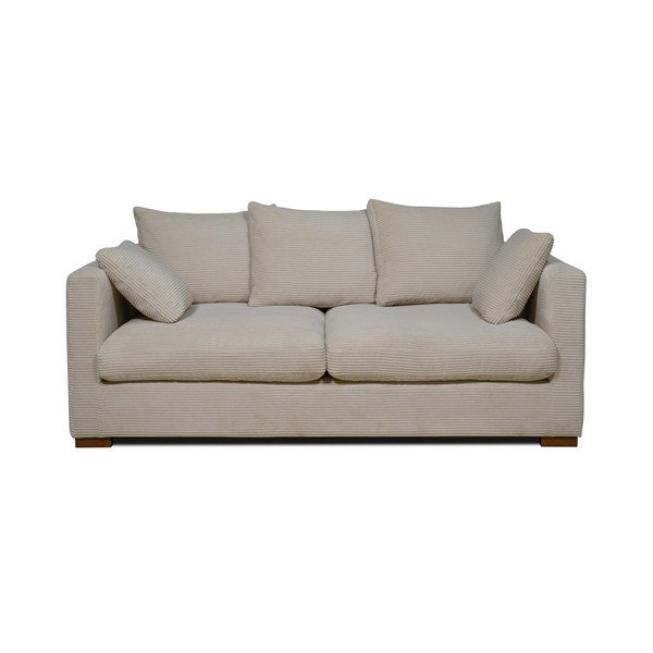 Bézs kordbársony kanapé 175 cm Comfy – Scandic