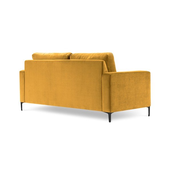 Harmony sárga bársony kanapé, 158 cm - Kooko Home-image-2