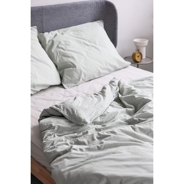 Zsályaszínű kétszemélyes kőmosott pamut ágynemű, 200 x 200 cm - Bonami Selection-image-4