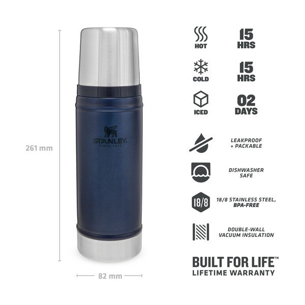 Kék termosz bögrével 470 ml – Stanley-image-3