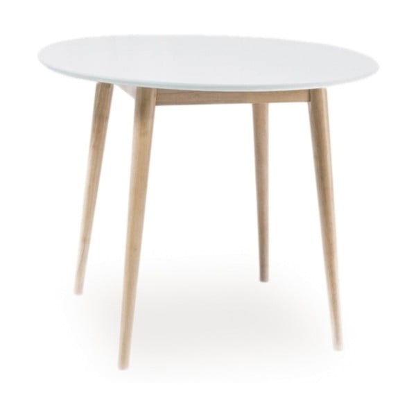 Larson asztal fehér asztallappal, Ø 90 cm - Signal