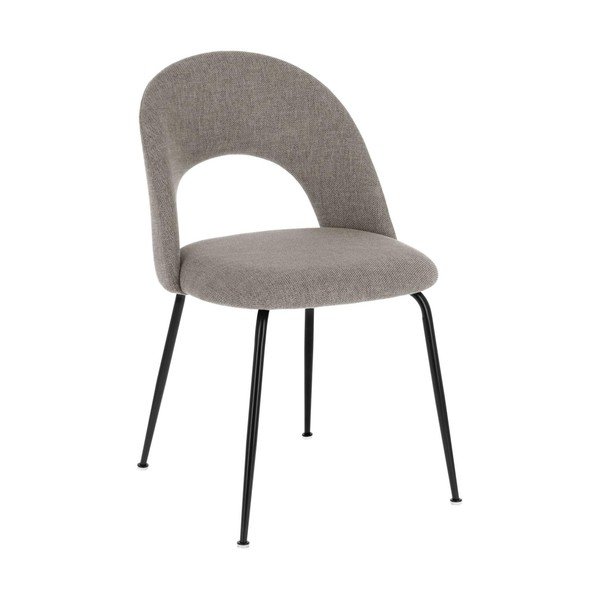 Szürke kárpitozott étkezőszék Mahalia – Kave Home