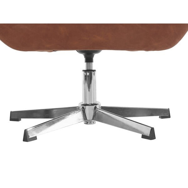 Barna bőrutánzat fotel Naomi - Støraa-image-4