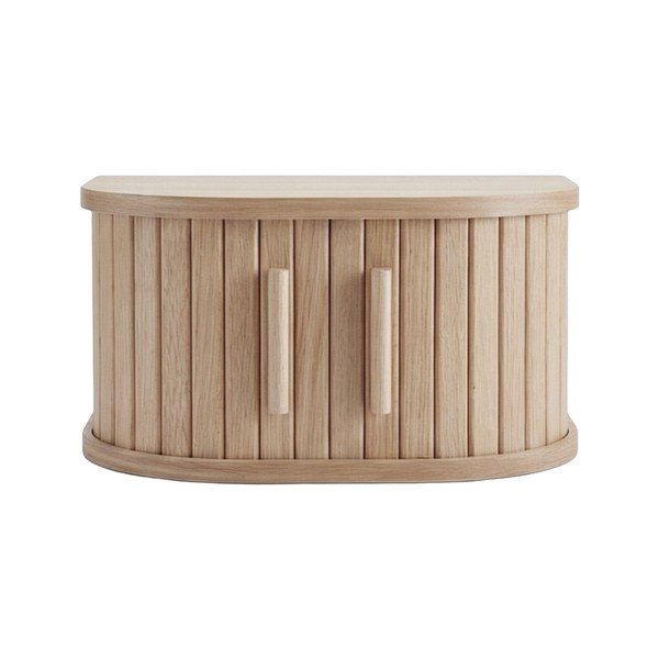 Világos natúr színű függő éjjeliszekrény tölgyfa dekorral Meta – Unique Furniture-image-1