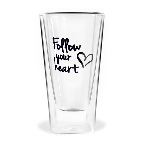 Follow Your Heart duplafalú pohár, 300 ml - Vialli Design