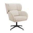 Fehér bársony füles fotel Vanessa – Støraa