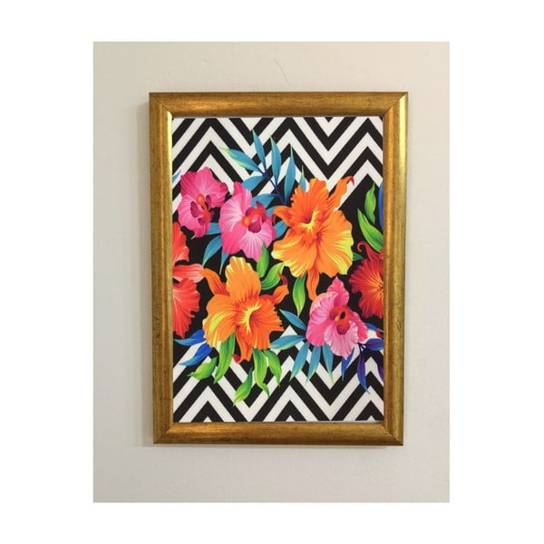 Flower Zigzag kép, 30 x 20 cm - Piacenza Art
