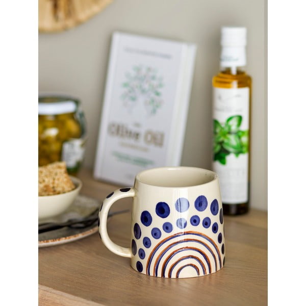 Sötétkék-bézs agyagkerámia bögre 515 ml Shama – Bloomingville-image-1