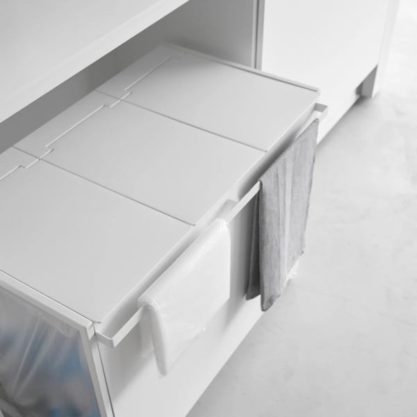 Fehér fém szelektív szemetes Tower – YAMAZAKI-image-2