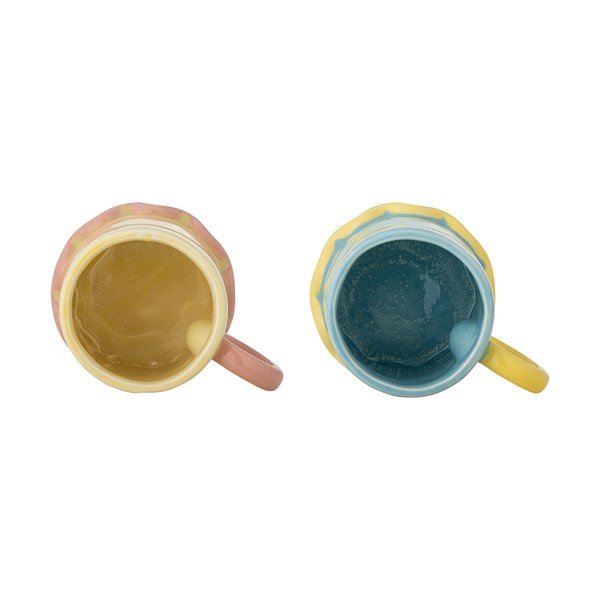 Világossárga-világoskék kerámia bögre szett 2 db-os 350 ml Polly – Bloomingville-image-2