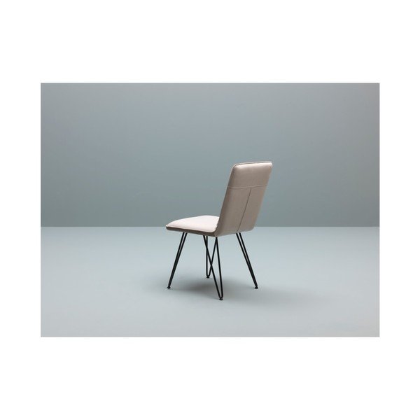 Elice szürke étkezőszék fekete lábszerkezettel, 4 darab - Design Twist-image-4