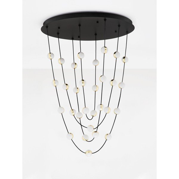 Matt fekete alumínium LED dimmelhető függőlámpa akrilüveg búrával ø 84 cm Alcinoe – Nova Luce-image-3